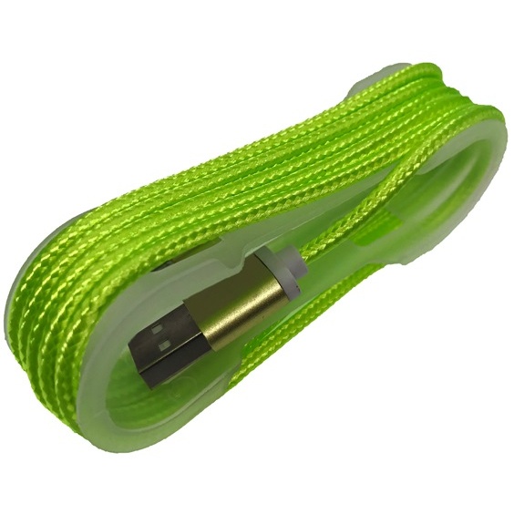 Cablu Iphone Textil Verde